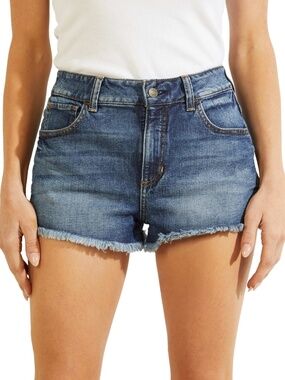 GUESS Vintage-inspired Denim Mom Shorts 28